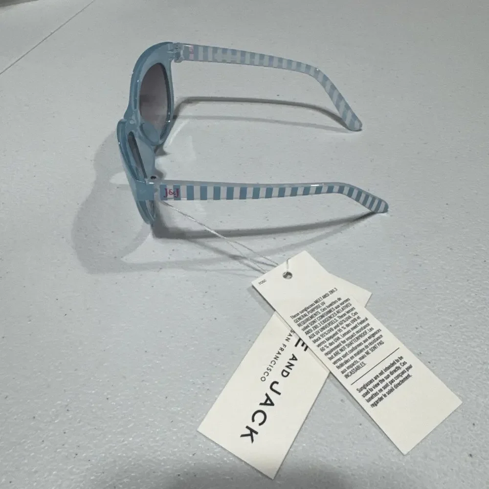 Janie and Jack Fashion Sunglasses Blue & Clear striped Kids' Size 2- 4 Y Beach